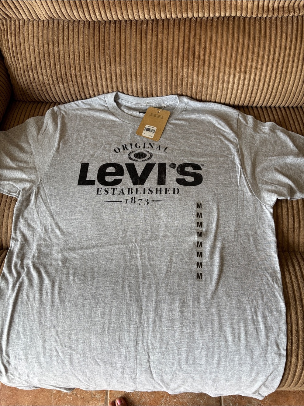 Levi's Light Gray Graphic Logo Crew Neck Tee